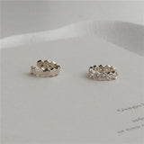 Silver Diamond Zircon Clip Earring Women High Gorgeous All-match