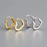Silver Hoop Earrings Two-Tone Design for Women
