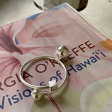 Silver Irregular Ball Square Glossy Bangle Female Personality