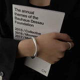 Silver Circle Bracelet Minimalist Jewelry