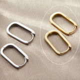 Silver O-Shape Square Hoop Earrings For Women