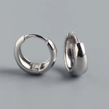 Silver Multi-style Round Hoop Earrings Retro Ear Jewelry Accessories