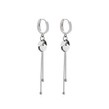 Silver Tassel Long Earrings Sexy INS Jewelry