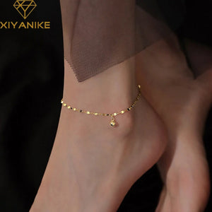 Silver Thin Anklet For Women Charm Jewelry Couple Gift
