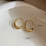 Silver Stud Earrings French Plated C Shape Earring Bride Jewelry