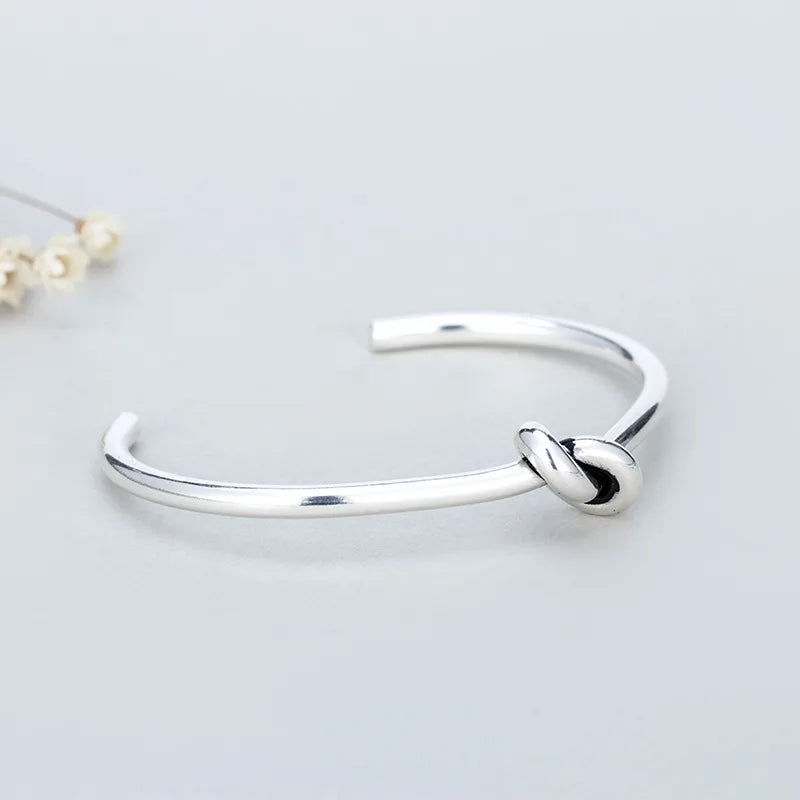 Silver Vintage Weaving Bangles & Bracelet For Women Wedding Charming Jewelry