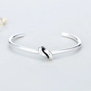 Silver Vintage Weaving Bangles & Bracelet For Women Wedding Charming Jewelry