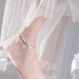 Summer Leaf Tassel Sequins Anklet, Beach Jewelry for Women