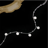 XIYANIKE Silver Disc Anklet Female Temperament Unique All-match Foot Bracelet
