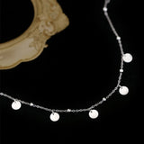XIYANIKE Silver Disc Anklet Female Temperament Unique All-match Foot Bracelet