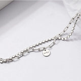 XIYANIKE Silver Double Layer Lucky Round Bracelet