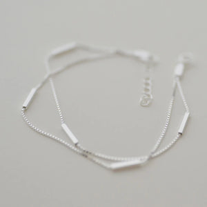 XIYANIKE Silver Double Layer Wild Jewelry Bracelet for Women