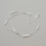 XIYANIKE Silver Double Layer Wild Jewelry Bracelet for Women