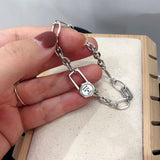 XIYANIKE Silver Geometric Hexagonal Letter Bracelet Female Personality