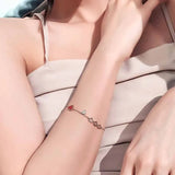 Silver Red Love Party Bracelet Women Couple Creative Jewelry
