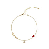 Silver Red Love Party Bracelet Women Couple Creative Jewelry