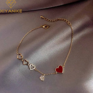 Silver Red Love Party Bracelet Women Couple Creative Jewelry