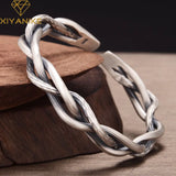XIYANIKESilver Three-strand Twist Bracelet Adjustable Opening