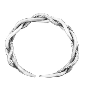 XIYANIKESilver Three-strand Twist Bracelet Adjustable Opening
