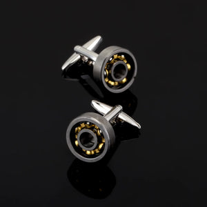 XK Ball Bearing Cufflinks Rotatable Mechanic Metal Cuff Links