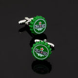 XK144 Green Beer Cap Cufflinks Men's Accessories