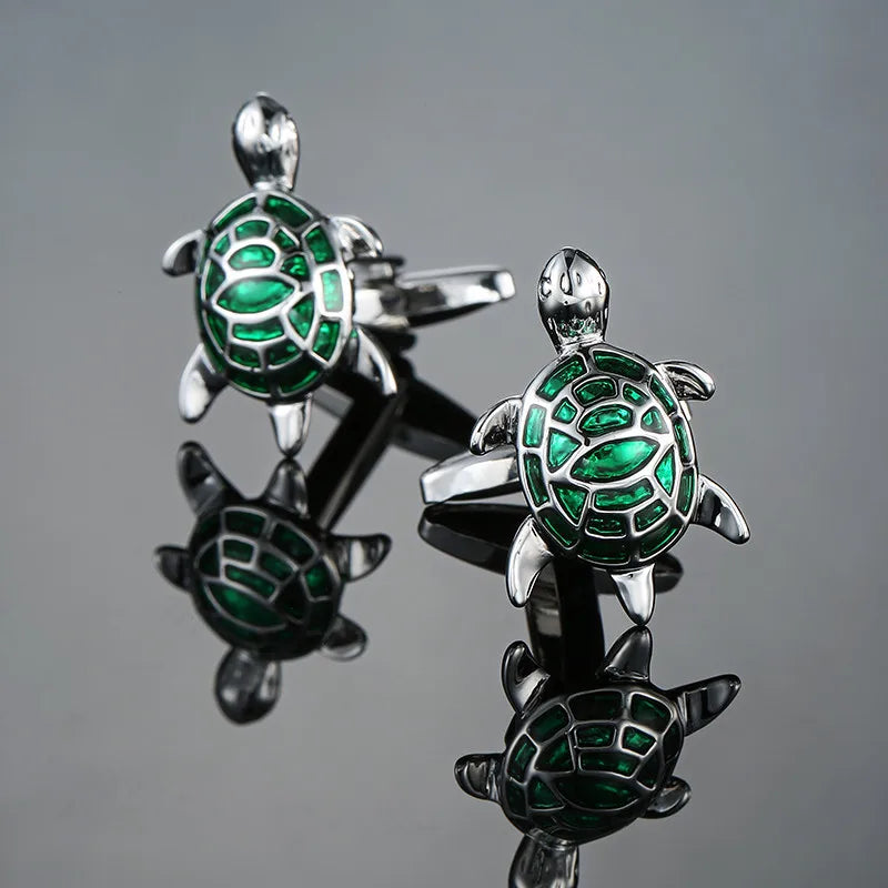 Green Turtle Cufflinks High-End Men's French Business Shirt Accessories