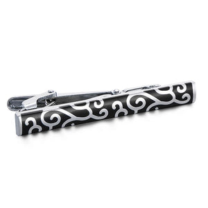 XKZM Classic Tie Clip for Men Engrave Pattern Necktie Tie Bar Clasp