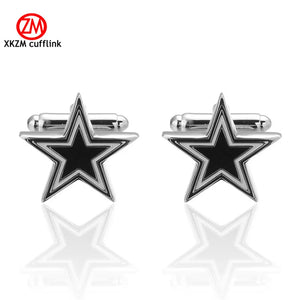 XKZM Mens High Enamel Animal Cufflink with Crystal Mosaic