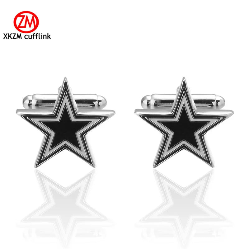 XKZM Mens High Enamel Animal Cufflink with Crystal Mosaic