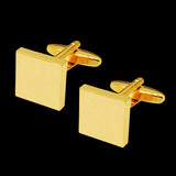 French Shirt Cufflinks Copper Silver Square Business Jewelry