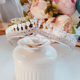 Classic Bridal Crown CZ Crystal Wedding Tiara High End Jewelry