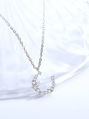 XL14 Austrian Goose Gemstone Pendant Necklace Sterling Silver