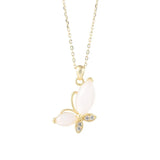 925 Sterling Silver Hetian Jade Butterfly Necklace for Women Wedding Jewelry