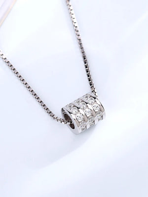 Sterling Silver Austrian Goose Gemstone Pendant Necklace for Ladies