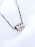 Sterling Silver Austrian Goose Gemstone Pendant Necklace for Ladies