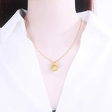 S925 Sterling Silver Hetian Jade Hollow Money Bag Necklace