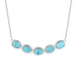 S925 Sterling Silver Hetian Jade South Red Agate Turquoise Necklace