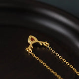 S925 Sterling Silver South Red Agate With You All The Way Deer Necklaces