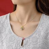 S925 Sterling Silver Hetian Jade Panda Bamboo Necklace