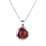 S925 Silver Jade Red Agate Turquoise Star Necklace