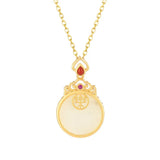 ZFSILVER S925 Sterling Silver Red Money Cloud Necklaces For Women