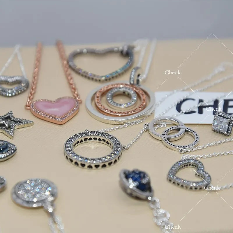 Adjustable MultiSize Colorful Necklace for Women 925 Sterling Silver
