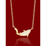 ZFSILVER S925 Hetian Jade Dolphin Necklace for Women