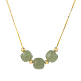 S925 Sterling Silver Hetian Jade FT HITA Necklace For Women