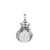925 Sterling Thai Silver Red Agate Money Lucky Bag Necklace Pendant