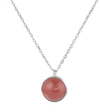 925 Silver Red Agate Hetian Jade Star Necklace Wedding Jewelry