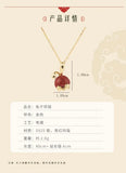 925 Silver Red Agate Rabbit Necklace for Women Wedding