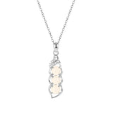 925 Silver Red Agate Hetian Jade Necklace For Women