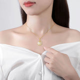 S925 Silver Hetian Jade Moon Rabbit Necklace Women Wedding Charm