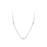 925 Silver Pearls Choker Necklace for Women